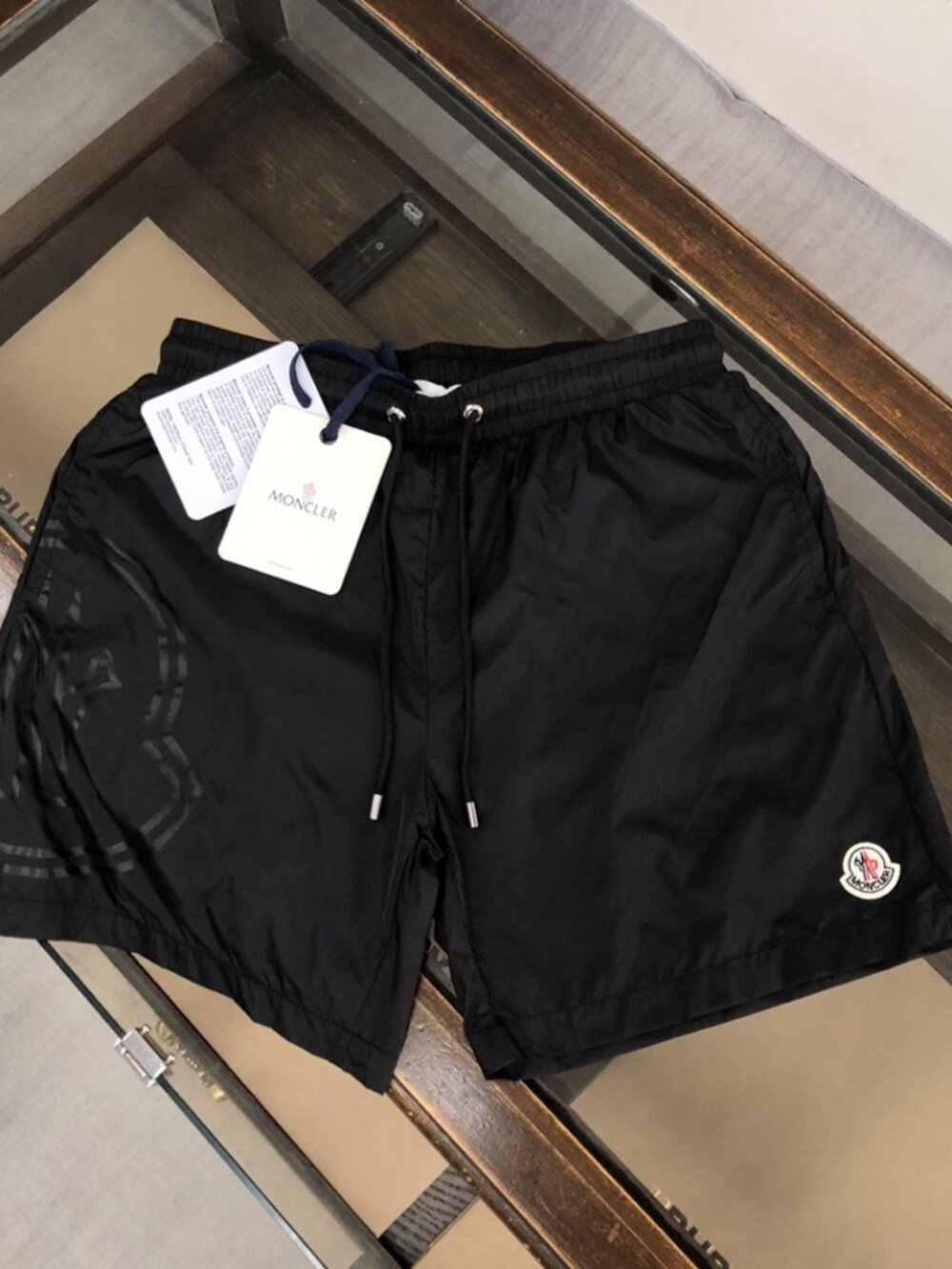 Moncler Black Swim Trunks